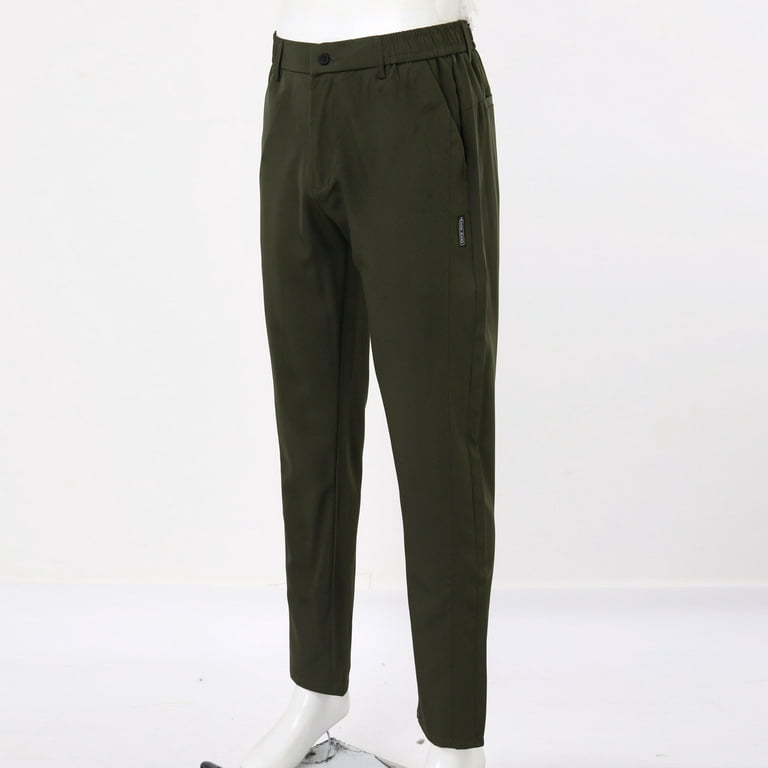 KaLI_store Mens Dress Pants Men's Hiking Cargo Pants Work Climbing Camping  Trousers with Multi-Pockets Green,XXXL/38 