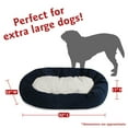 thumbnail image 2 of Majestic Pet Sherpa Villa Velvet Bagel Pet Bed for Dogs, Calming Dog Bed Washable, Extra Large, Navy Blue, 2 of 5