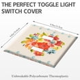 thumbnail image 3 of Double Toggle Switch Cover/Pioneer Floral Two Gang Light Switch Wall Plate,Size 2-Gang 4.5" x 4.6”, Polycarbonate Thermoplastic,Home Decor for Kitchen Living Room Bedroom Decorate, 3 of 6