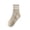 Khaki, variant on Yuanlong Women's Striped Crew Socks All-Season Socks Breathable Classic Retro Athletic Leisure Hosiery