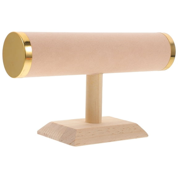 OUNONA Wooden Bracelet Holder Lint Cover Bracelet Display Stand Bangle Organizer