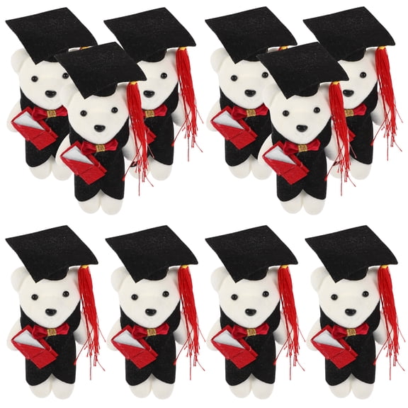 Toyandona Mini Grad Bear Bear Dolls Cloth 10Pcs Graduation Season