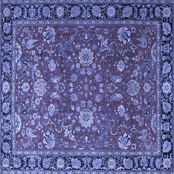 Ahgly Company Indoor Square Persian Blue Traditional Area Rugs, 8' Square