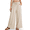 Beige, variant on REDESS Wide Leg Pants for Women Palazzo Drawstring Loose Relaxed Fit with Pockets S-XXL