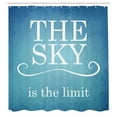 thumbnail image 3 of Ambesonne Blue White Shower Curtain, Typography Message, 69"Wx84"L, Blue White, 3 of 5