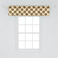 thumbnail image 2 of Ambesonne Kitten Valance Pack of 2, Cat Portraits with Wide Eyes, 54"X12", Champagne Chocolate, 2 of 4