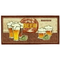 thumbnail image 5 of Kashi Home Kitchen Rug, Area Rug, Mat, Beautiful Print Non-Skid Latex Back Cold Beer 18x30 D Shape, 5 of 5