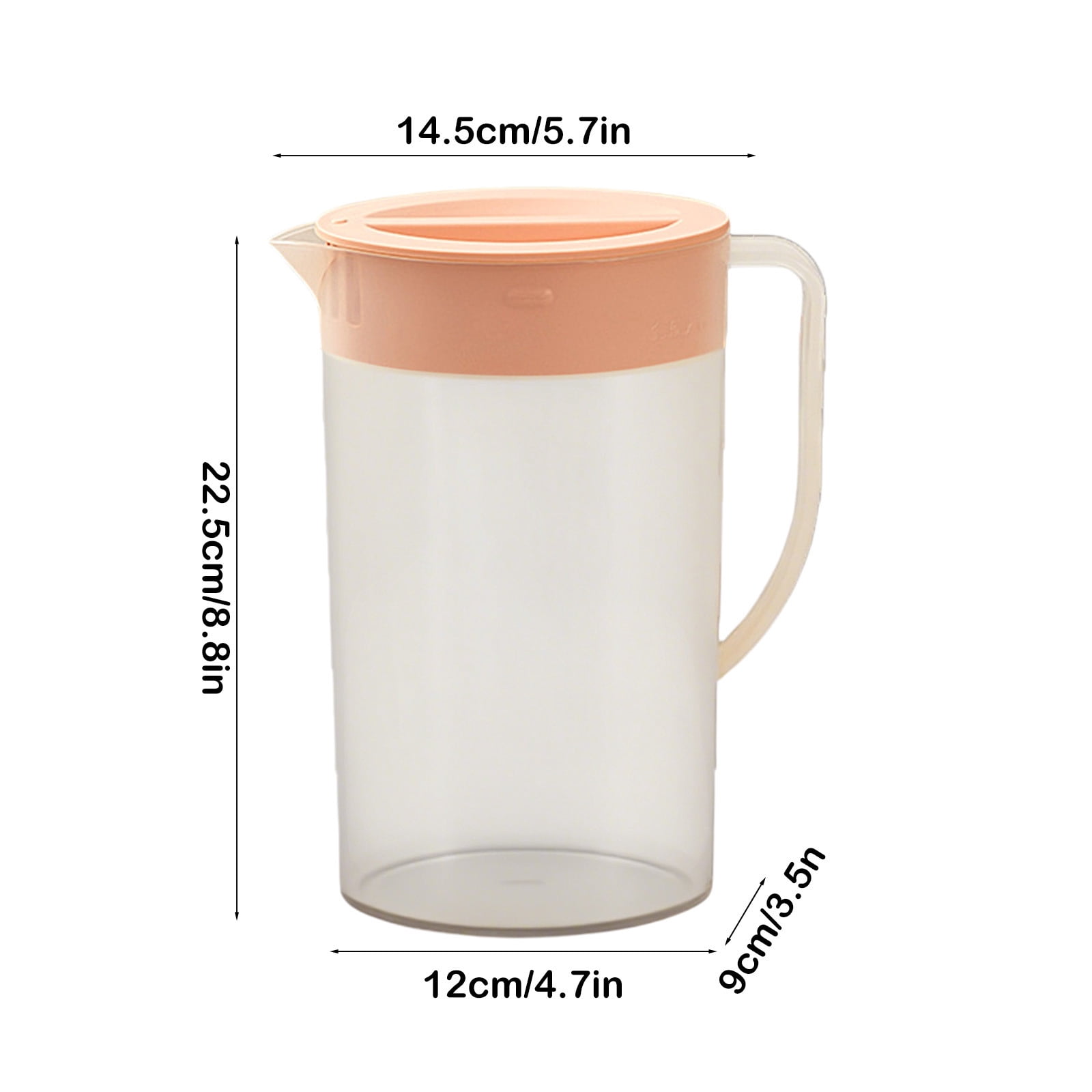 Yrmaups 3Pcs Refrigerator Water Pitcher, .5L Large Capacity Cold Water Kettle, BPA-Free Plastic Pitcher with Lid and Handle, Heat Resisting Water Bottle for Iced Tea, Lemonade, Juice, Kitchen and