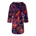 thumbnail image 5 of Women's Fleece Plush Robe Long Warm Plush Bathrobe Loungewear Jacket Printed Comfort Robe, 5 of 5