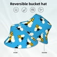 thumbnail image 5 of Kll Flying Bees Bucket Hat For Women Men Packable Travel Beach Sun Hat Outdoor Rave Accessories Reflective Fisherman Cap, 5 of 9