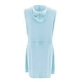 thumbnail image 5 of Nisorays Women Athletic Tennis Dress Sleeveless Half Zip Hooded Workout Mini Dress Solid Short Dress Light Blue 2XL, 5 of 7