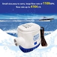 thumbnail image 2 of Bomba de agua de achique sumergible para barcos, 12 V, 1100 GPH, automática con interruptor, 2 of 9