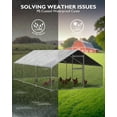 thumbnail image 4 of Yeshouse Large Metal Chicken Coop, Chicken Run for 10/20 Chickens, Outdoor Walk in Poultry Cage with Waterproof and Anti-UV Cover, 4 of 7