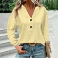 thumbnail image 2 of LIaqionyy Women's Tops Dressy Casual V Neck Long Sleeve Fall Business Blouses Cute T Shirts Work Clothes, 2 of 7