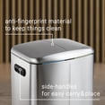 thumbnail image 5 of happimess Marco Rectangular 10.6-Gallon Double Bucket Trash Can with Soft-Close Lid, Platinum Silver, HPM1005A, 5 of 10