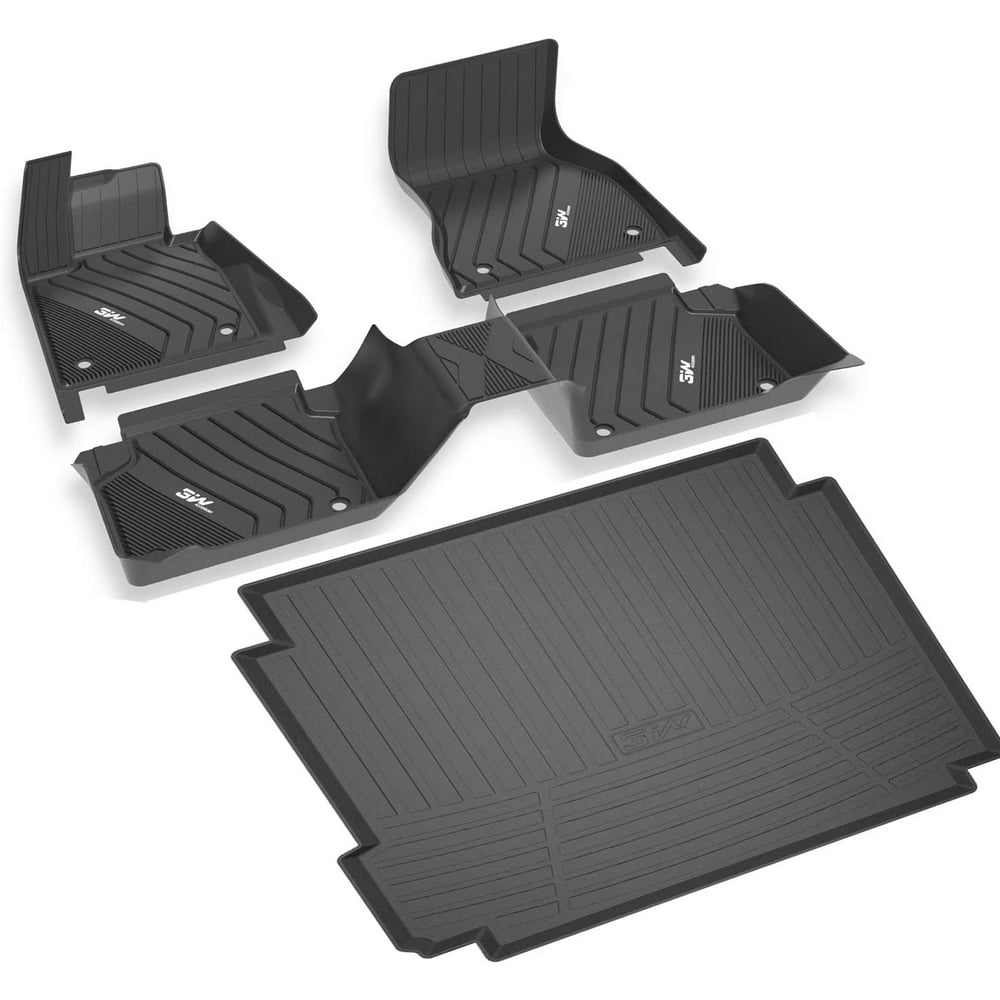 3W Floor Mats&Cargo Liner for BMW X5 (20192021) TPE All Weather Custom