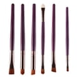 thumbnail image 5 of Pinceles de maquillaje de sombra de ojos sintética suave 6 piezas Púrpura Café morado jinwen pinceles de maquillaje de ojos, 5 of 5