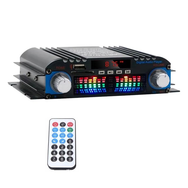 Peak Power Sound Amplifier Digital Amplifier Bluetooth Player Radio Support Remote Control