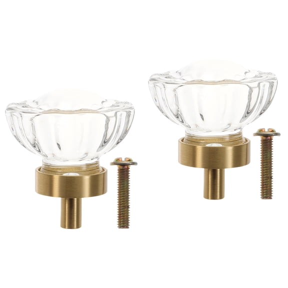 2 Pieces Door Handle Crystal Decorative Furniture Knob