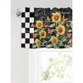 thumbnail image 6 of Valances for Windows Summer Sunflower Rod Pocket Cafe Window Treatments Valance Curtains for Kitchen Bathroom Laundry Basement Windows 42"x12", 6 of 9
