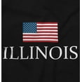 thumbnail image 2 of Illinois Pride American Flag IL USA Plus Size Crewneck Graphic Tee Shirt Brisco Brands 2X, 2 of 5