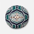 thumbnail image 1 of Loloi 1'8" Coussin Rond en Poly Coton Bleu et Turquoise, 1 of 1