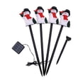 thumbnail image 2 of Solar Christmas Pathway Lights Outdoor, 4-in-1 Snowman LED Ground Stake Lights, Waterproof Holiday Decorative Pathway Markers for Lawn Yard Garden, 2 of 6