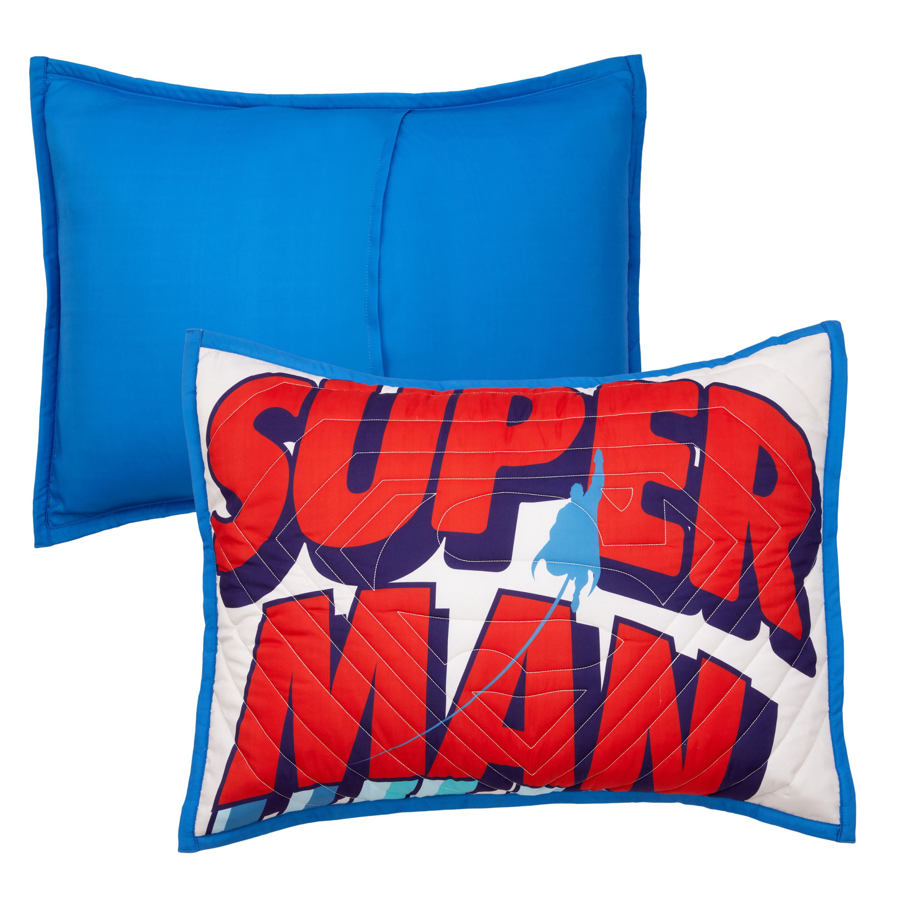 Superman Comic Style 3 Piece Quilt and Sham set, Queen