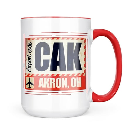 

Neonblond Airportcode CAK Akron OH Mug gift for Coffee Tea lovers