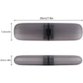 thumbnail image 2 of Rawiri Travel Toothbrush Holder, Plastic Toothbrush Case Box, Portable Toothbrush Toothpaste Storage Box for Travel Camping Business, Transparent Black 2 Packs, 2 of 4