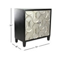 thumbnail image 4 of DecMode Black Modern Rectangular Wood Cabinet with Crescent Moon Pattern, 31"W x 32"H, 4 of 18