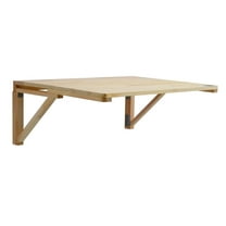 Wall Mounted Folding Table, 31.5" x 23.62", Wooden Drop Leaf Desk, Space Saving Fold Down Table for Home Office, Kitchen, Laundry Room