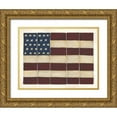 thumbnail image 1 of Shamp, Cindy 14x12 Gold Ornate Wood Framed with Double Matting Museum Art Print Titled - Tiled Flag, 1 of 4