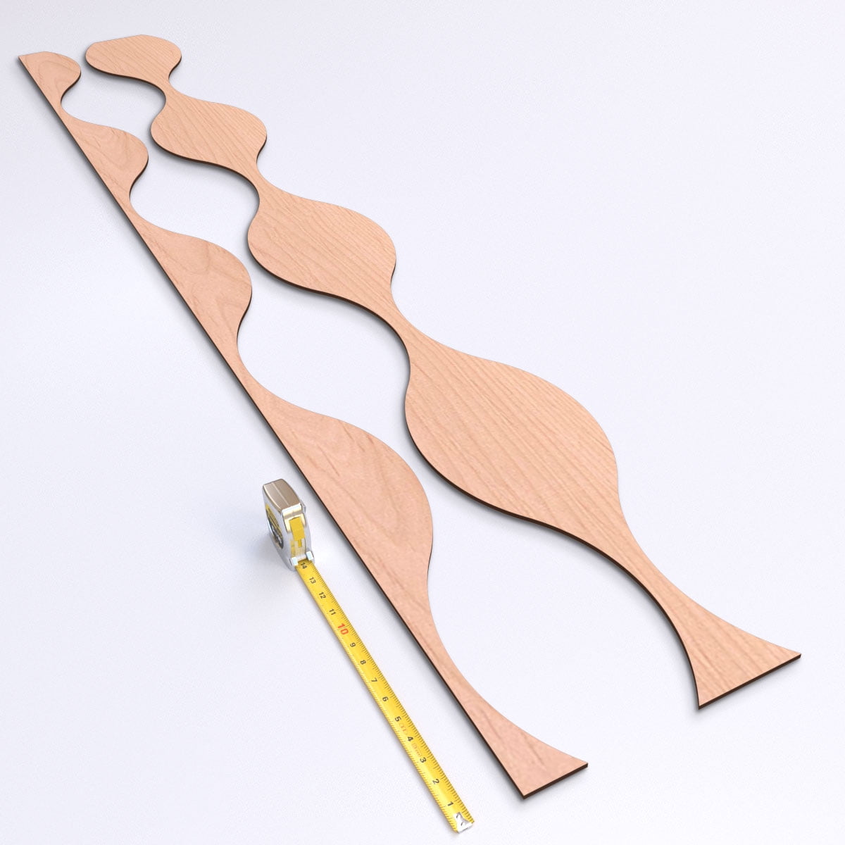 Ekena Millwork 94"H x 1/4"T Ozark Adjustable Wood Decorative Slat Wall Panel Kit, Alder (contains 8 Slats + 1 Straight Edge Starter Slat)