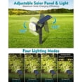 thumbnail image 5 of Solar Lights Outdoor, 8 pack, 102 LEDs, 4 Modes, IP65 Waterproof, Adjustable Solar Spotlight & Panel, Flood Lights for Yard, Garden - Cool White, 5 of 7