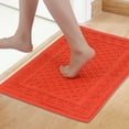 thumbnail image 2 of Unique Bargains Cotton Bath Mat Soft Bathroom Rug Absorbent Floor Towel Mats Orange, 2 of 7