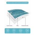 thumbnail image 5 of Quilts Full Size Bedding Set, Teal Coastal Lightweight Quilted Comforter, Summer Ocean Sea Ombre Starfish Corals Soft Reversible Bedspread Coverlet with Pillow Covers for All Season, 78" x 90", 5 of 7