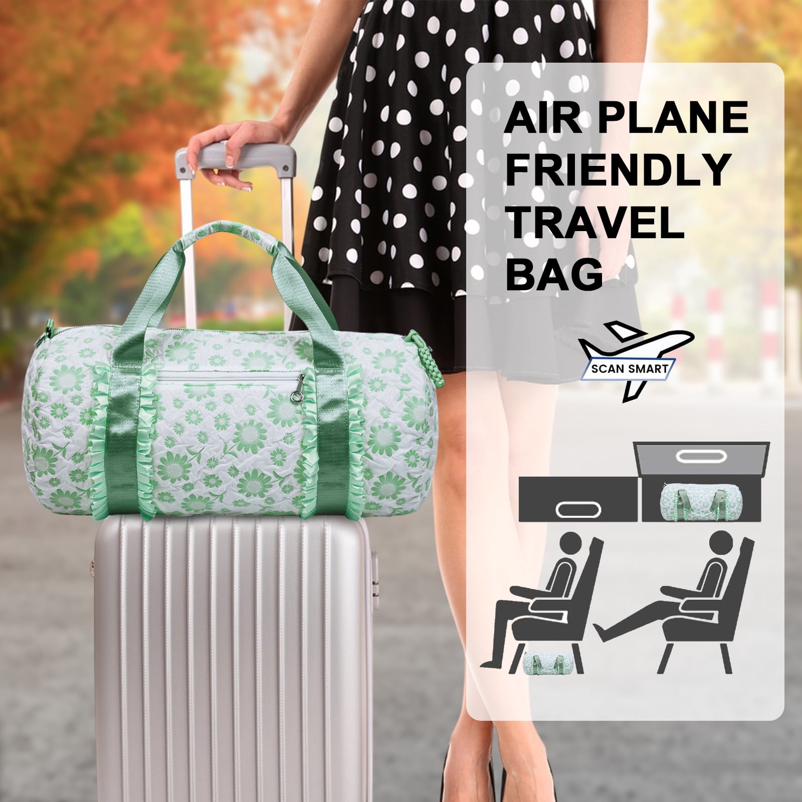2pcs Oxford Travel Tote Bag Set for Women, Lightweight Weekender Duffel, Ideal for Carry-On, Overnight Trips, Gym, Daily Commute, Crossbody Bags