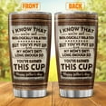 thumbnail image 2 of Funny Stepdad Gift from Kid, I Know We''re Not Biologically Related Saying, Rustic Quote Design 20oz Insulated Stainless Steel Tumbler for Father''s Day, Birthday, Christmas, 2 of 6