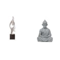 thumbnail image 1 of Estatua de arte abstracto,Estatua de arte abstracto Escultura de resina moderna,Estatua de mono,Estatua de Buda Mono para Interiores y Exteriores Budista,Figuras en miniatura meditando para, 1 of 8