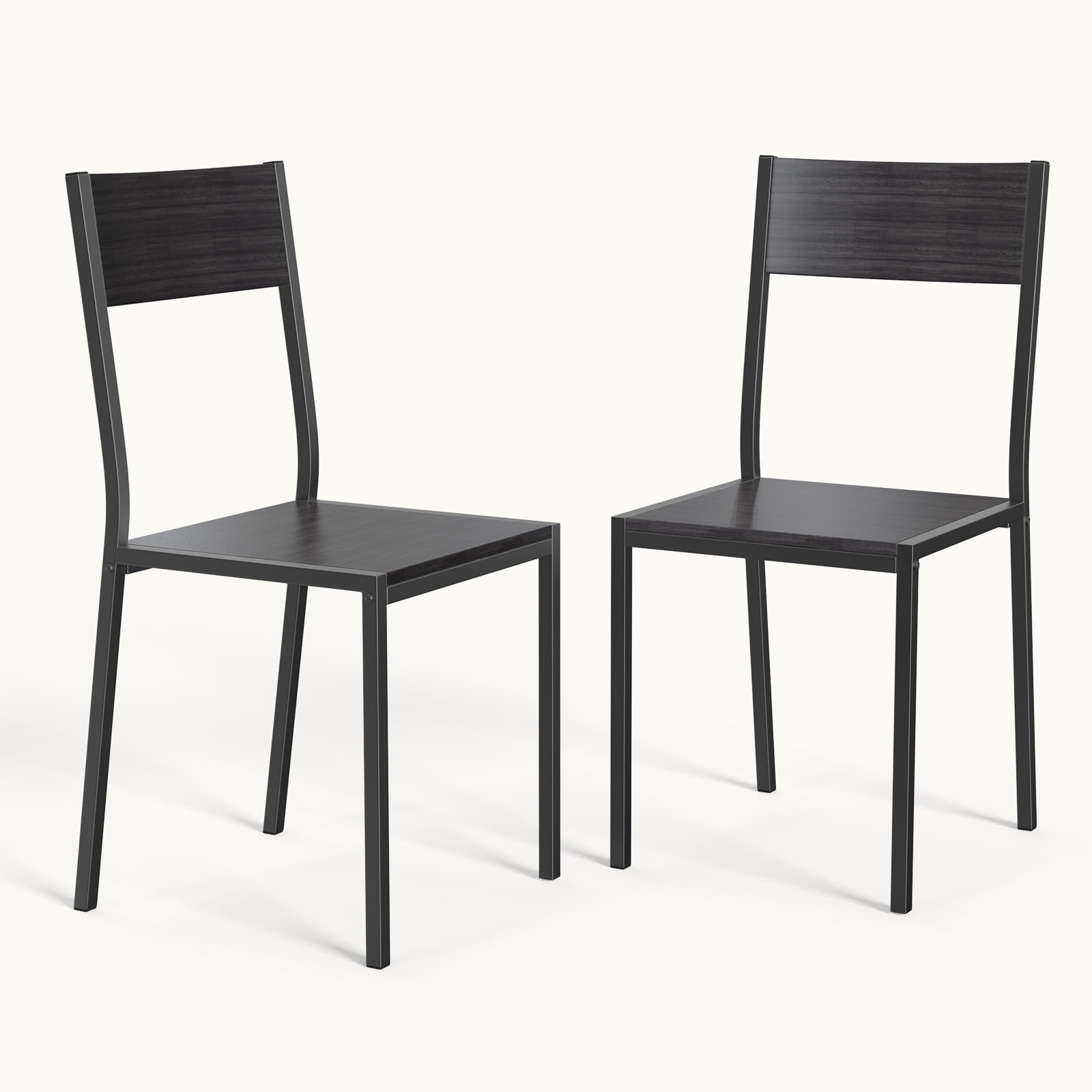 Asofer 4 Piece Dining Table Set for 4 with 2 Chairs & Bench, Kitchen Table with Storage Rack, Space Saving Dining Set for Small Space, Apartment, Black