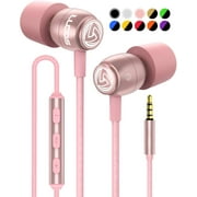 LUDOS Clamor Earphones in Ear Headphones with Microphone, Wired Earbuds with Mic and Volume Control, Memory Foam,