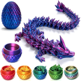 thumbnail image 2 of EasterDragons3D-printeddrakeäggmeddrakeinutiCrystalDragonFidgetToyförfullledaddrakeförvuxnaförhemkontorsdekorationSILKSILVER, 2 of 5