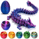 thumbnail image 2 of Easter Dragons 3D- printed drakeägg med drake inuti Crystal Dragon Fidget Toy för full ledad drake för vuxna för hemkontorsdekoration Silk Red, 2 of 5