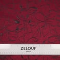 thumbnail image 4 of Zelouf Fanya Floral Metallic Jacquard  , Sewing, DIY, Crafts Fabric by the Yard, Crimson, 3 Yard, 4 of 5