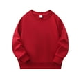 thumbnail image 2 of NAISIBABY Boys Girls Sweatshirt, Crewneck Pullover Loose Cotton Long Sleeve Spring Fall Basic Tops Wine 9T, 2 of 5