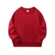 thumbnail image 2 of Blusas y camisas de manga larga con cuello redondo para niños, sudadera deportiva informal de color liso con cuello redondo y manga larga para niñas, top de poliéster, 2 of 5