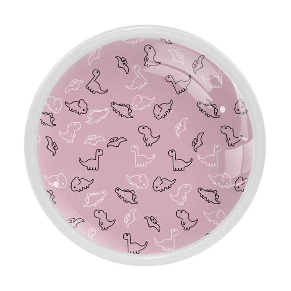 4 Pcs Dinosaur Knobs for Kitchen Cabinet Cupboard Dresser Bookcase Drawer Pulls Handles Round Home Decor