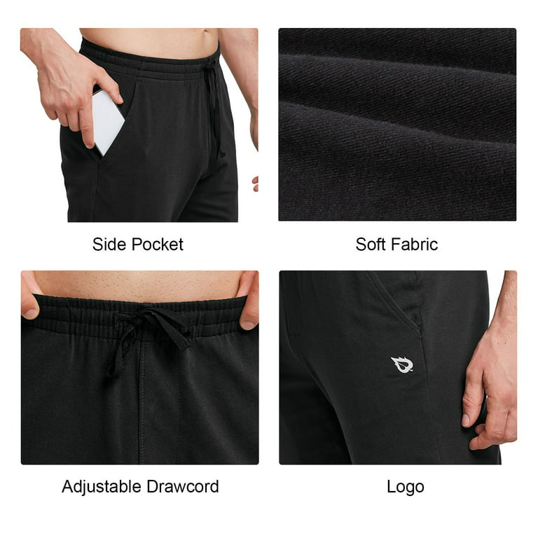 BALEAF Men's Jogger Pants Quick Dry Running Sweatpants Zipper Pockets Navy  XL