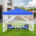 thumbnail image 4 of Mosquito Net for Outdoor Patio and Garden, Screen House for Camping and Deck, Outdoor Canopy Gazebo Screenroom, Zippered Mesh Sidewalls for 10x 10' Gazebo,White, 4 of 10